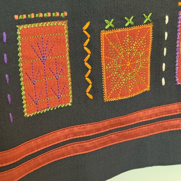 Draper’s&Damon’s 2pcs Embroidered Black Jacket with Red/ orange Accents - Picture 6 of 15